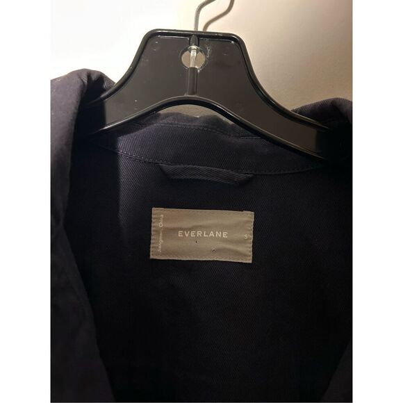 Everlane navy blue denim chore jacket size small C20-7 - Picture 3 of 3